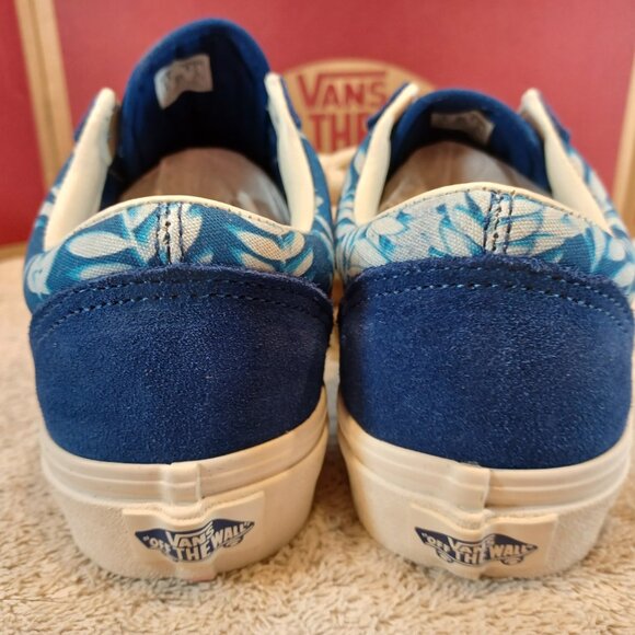 Vans Men's 4.5/Women's 6 Old Skool Solar Floral Blue and White VNOA4U3BWV8 - Picture 11 of 12